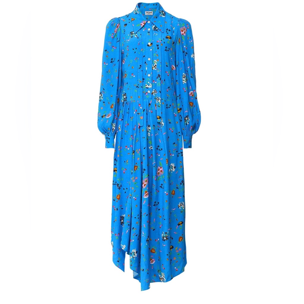Zadig Et Voltaire Floral Ruselia Dress Size Small.